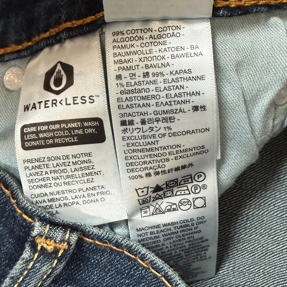 NEW Levi's 511 Mens 30x34 Slim Fit Stretch Dark Denim Blue Jeans